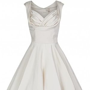 NWT Lindy Bop Ivory Satin Cocktail Wedding Dress